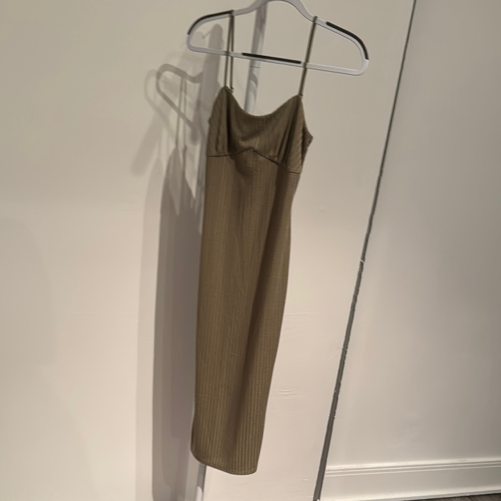 Camila Coelho Brown Spaghetti Strap Slip Dress